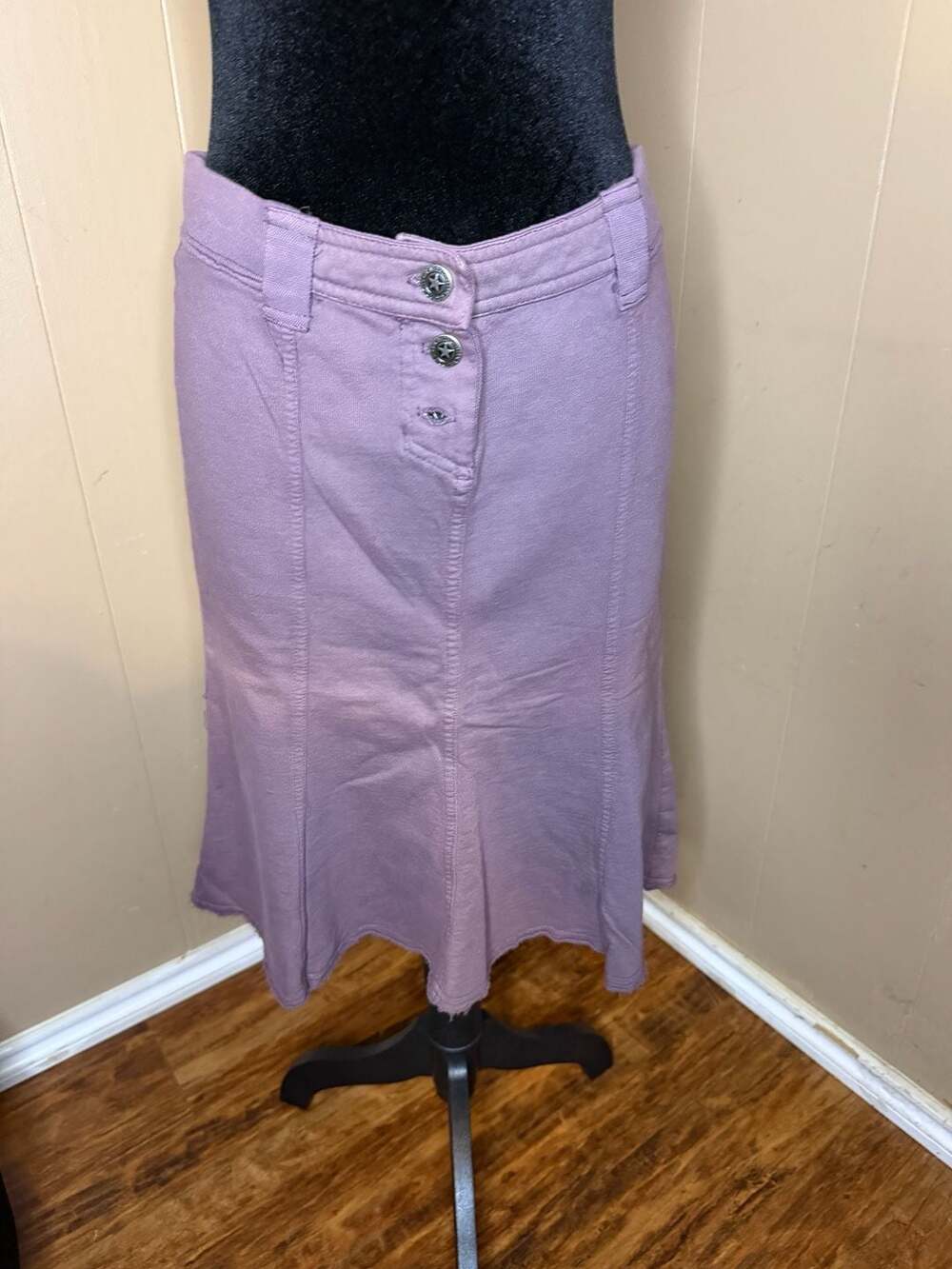 Hard Tail Forever Vintage Y2K Purple Low Rise Mermaid Midi Skirt